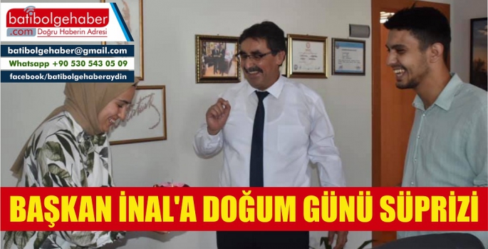 Başkan İnal'a doğum günü süprizi.