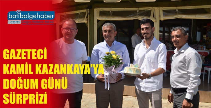 GAZETECİ KAMİL KAZANKAYA'YA DOĞUM GÜNÜ SÜRPRİZİ