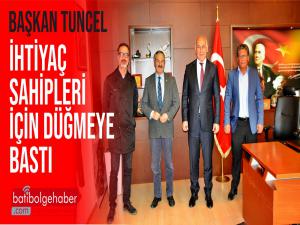 BAŞKAN TUNCEL İHTİYAÇ SAHİPLERİ İÇİN DÜĞMEYE BASTI