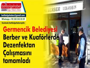 Germencik Belediyesi Berberlerde Dezenfektan Çalışmasını tamamladı.