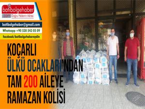 Koçarlı Ülkü Ocaklarından tam 200 aileye Ramazan Kolisi