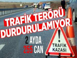 Trafik terörü 2 ayda 255 can aldı