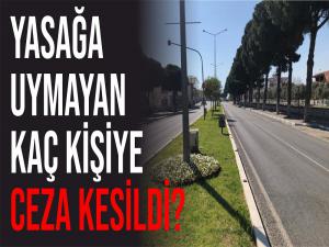 Yasağa uymayan kaç kişiye ceza kesildi.