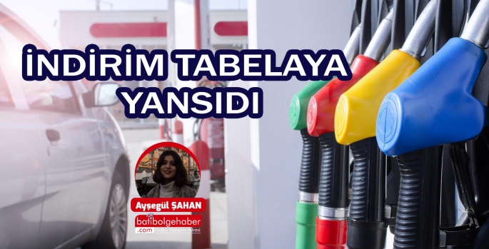 İNDİRİM TABELAYA YANSIDI