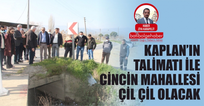 KAPLAN’IN TALİMATI İLE CİNCİN MAHALLESİ ÇİL ÇİL OLACAK