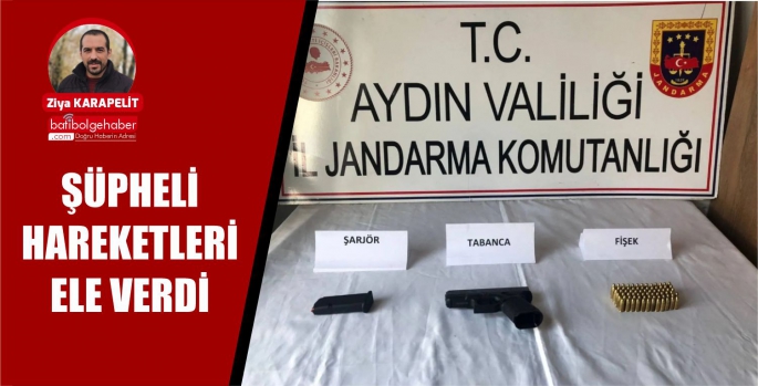 Şüpheli hareketleri ele verdi