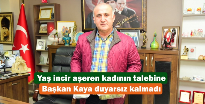 Yaş incir aşeren kadının talebine Başkan Kaya duyarsız kalmadı